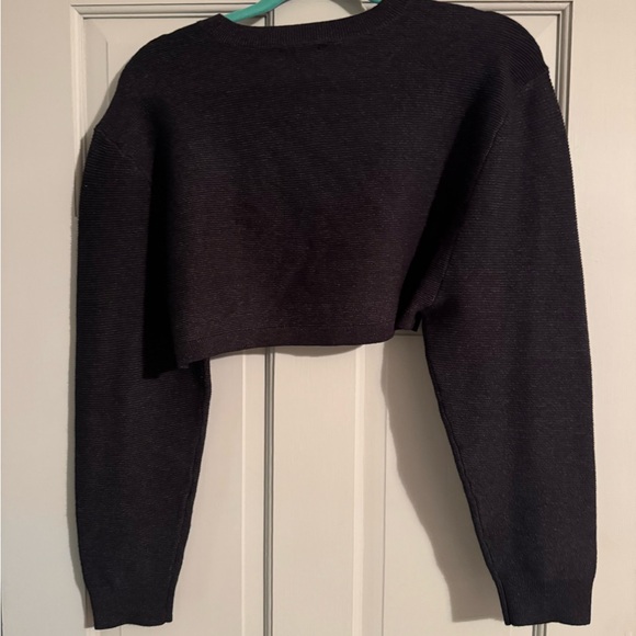 Line & Dot Charcoal shrug - Picture 2 of 3